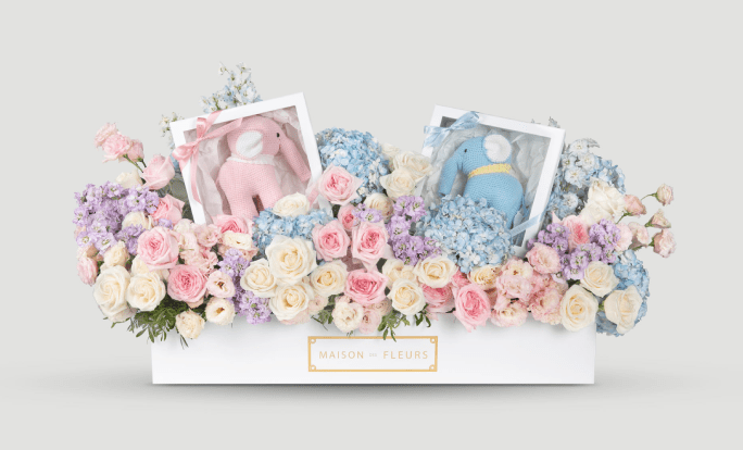 colorful flowers box